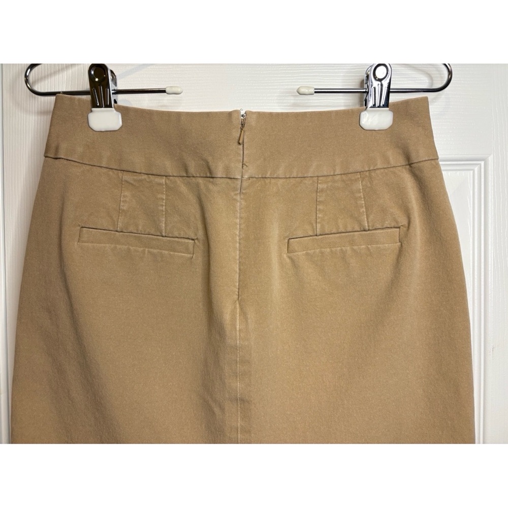 Banana Republic Size 4 Cotton Pencil Skirt, Tan Khaki above knee career - Picture 5 of 12